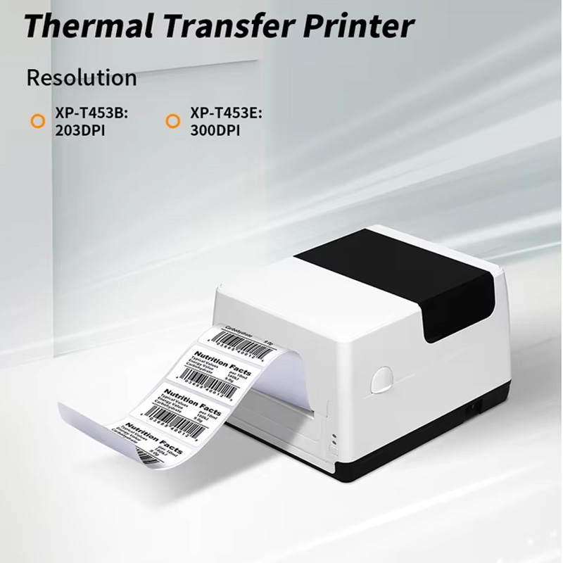Thermal Label Printer 4 Inch 300Dpi - XP-T453B T453E Printer Barcode Termal Langsung