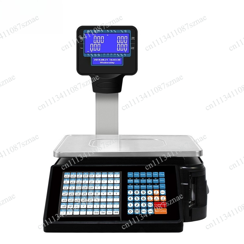 Weighing Scale Label Printer - Timbangan Cetak Label Barcode Multibahasa untuk