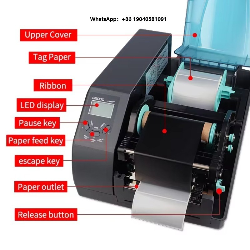 Barcode Label Printer Industrial - Printer Barcode Termal Industri 600dbi, Printer