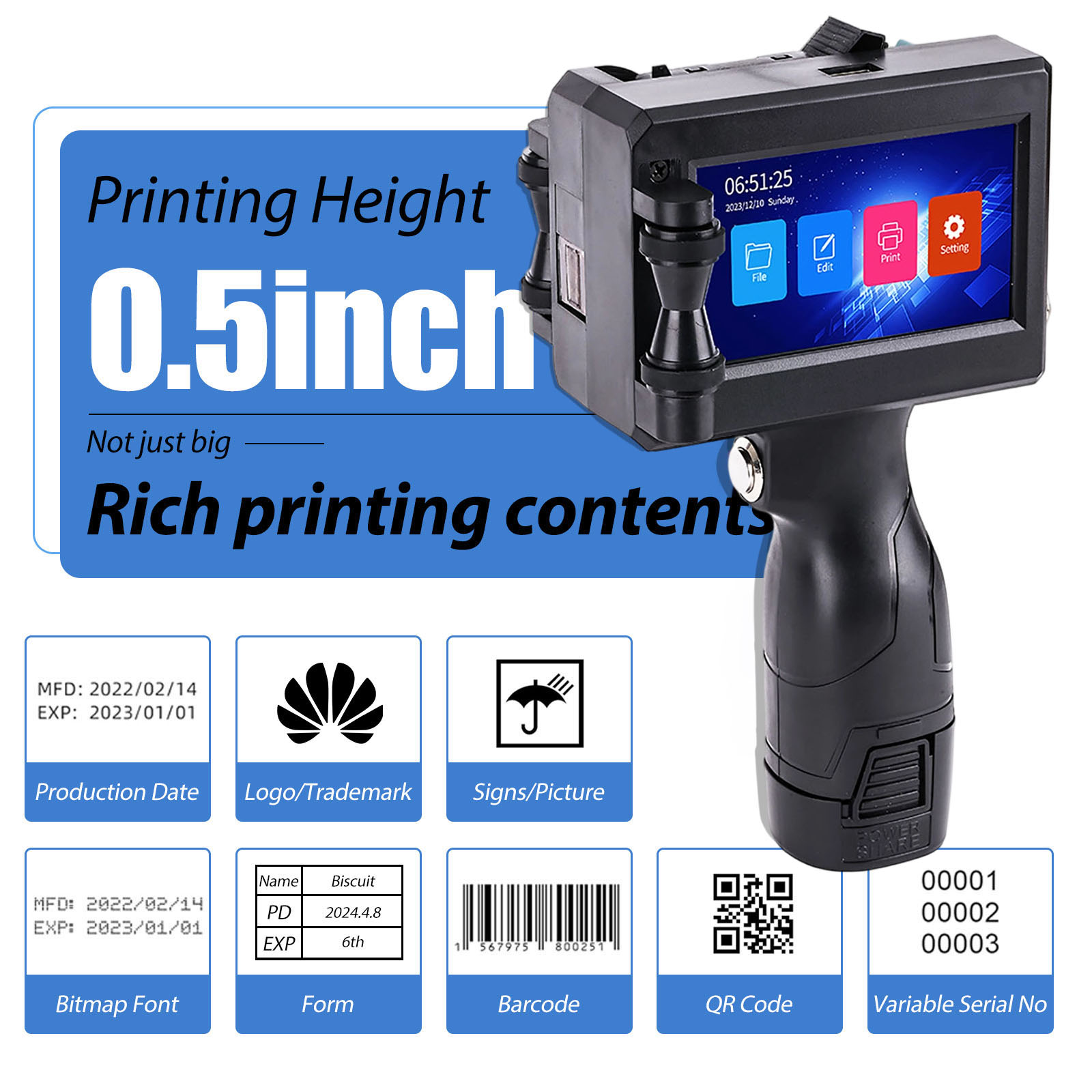 Mesin Cetak Inkjet Portabel ZM - Coding Machine Date Printer Inkjet ulasan dan harga
