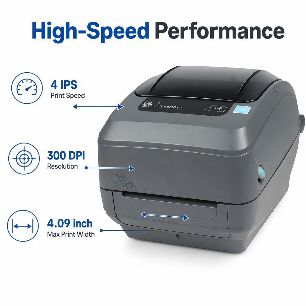 GX430T, Printer Barcode USB 30 - Thermal Label Printer 4 Inch 300Dpi ulasan dan harga