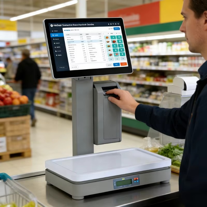 Timbangan Supermarket Layar Se - Weighing Scale Label Printer ulasan dan harga