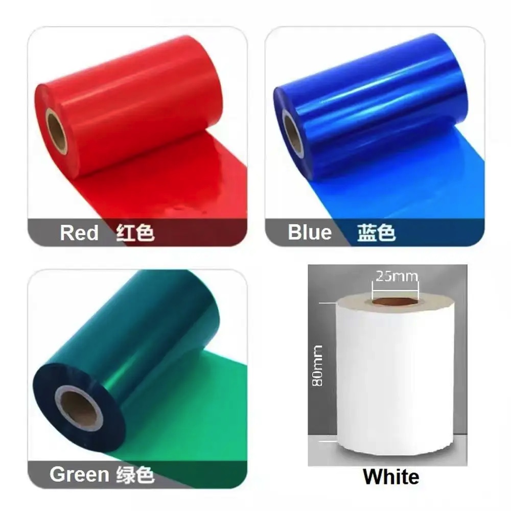 Gulungan Pita Resin Merah/Puti - Thermal Transfer Ribbon 110Mm ulasan dan harga