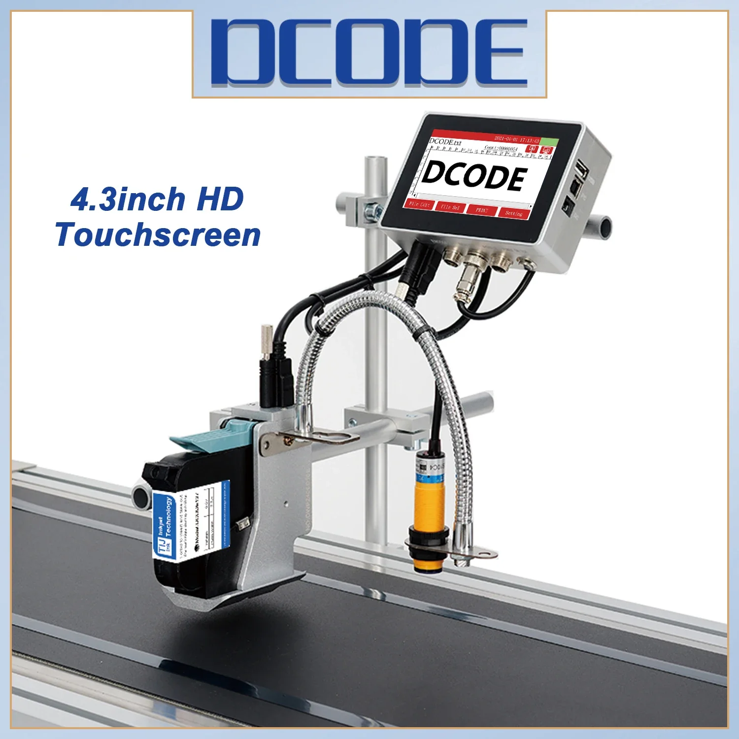 DCODE 130PRO Printer Inkjet On - Barcode Label Printer Industrial ulasan dan harga