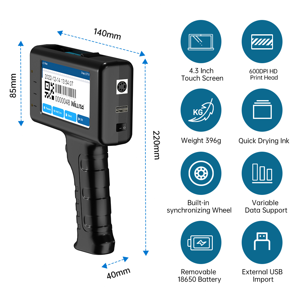 Printer Inkjet Portabel Gengga - Barcode Label Printer Industrial ulasan dan harga